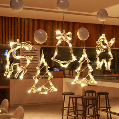 Star LED Christmas Suction Cup Lights for Festive Decor