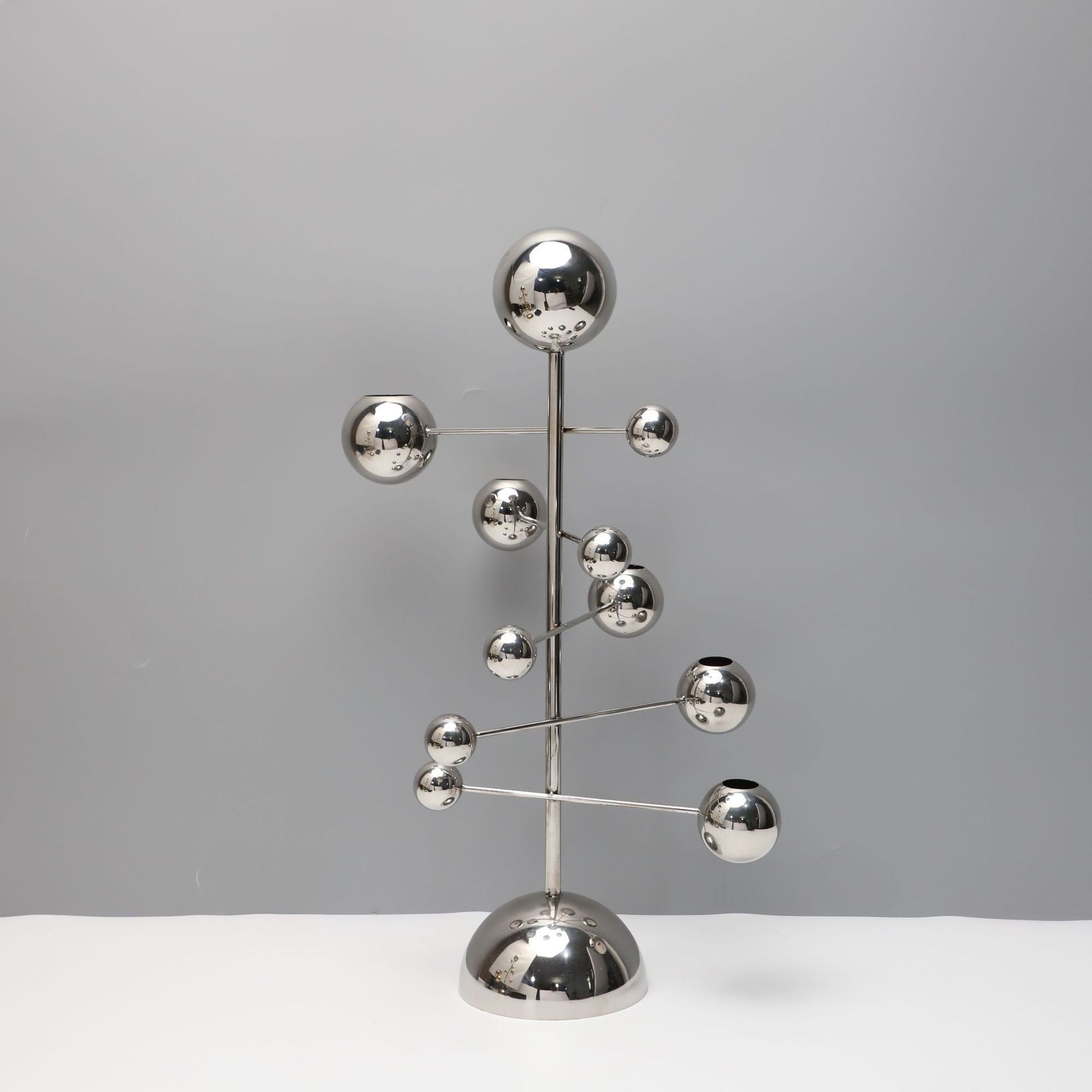 Modern Marble Metal Sculptural Candle Holder Decor