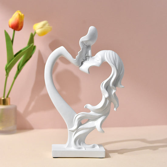 Abstract Kissing Couple Resin Decor  Modern Chic Gift