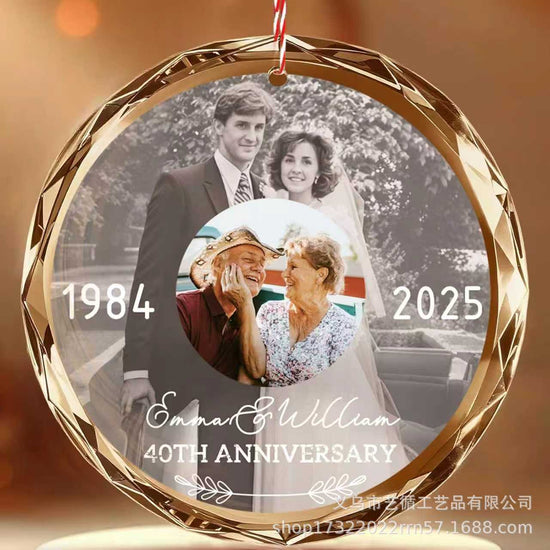 Crystal Christmas Ornament Couple Gift  Unique Festive Decor