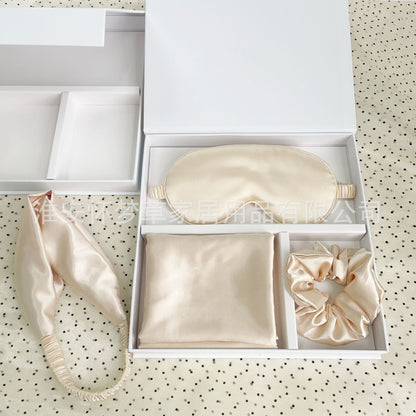 Silk Sleep Mask Set Blackout Eye Comfort Travel